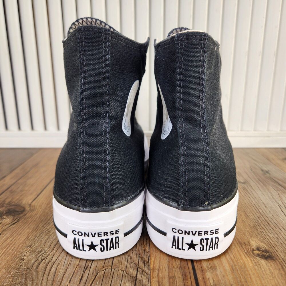 Converse CTAS Lift Hi Platform Sneakers Womens Sz 8.5 Black White Shoes 560845F - Picture 5 of 11
